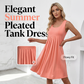 Jupe plissée sans manches, robe débardeur, style décontracté et polyvalent