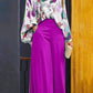 Chemise florale féminine et pantalon à pattes larges avec taille haute (1 set)✈️【Chéri(e), deux articles avec livraison gratuite】