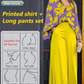 Chemise florale féminine et pantalon à pattes larges avec taille haute (1 set)✈️【Chéri(e), deux articles avec livraison gratuite】