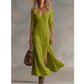 Robe chemise à manches longues style vintage