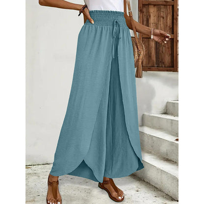 Pantalon large femme décontracté à effet croisé✈️【Chéri(e), deux articles avec livraison gratuite】