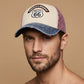 💐 PROMO EXCEPTIONNELLE -50% ! Casquette Moto Vintage Route 66 – Jean délavé, Double coutures 🧥✨ 【Qualité Premium】