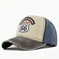 💐 PROMO EXCEPTIONNELLE -50% ! Casquette Moto Vintage Route 66 – Jean délavé, Double coutures 🧥✨ 【Qualité Premium】