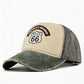 💐 PROMO EXCEPTIONNELLE -50% ! Casquette Moto Vintage Route 66 – Jean délavé, Double coutures 🧥✨ 【Qualité Premium】