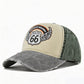💐 PROMO EXCEPTIONNELLE -50% ! Casquette Moto Vintage Route 66 – Jean délavé, Double coutures 🧥✨ 【Qualité Premium】