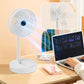 🌀🔋Ventilateur Télescopique Pliable Rechargeable USB – Silencieux, 180° Rotatif, 4 Vitesses, Portable ✨