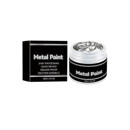 🔥 50 % DE RÉDUCTION !! 📢 Peinture métallisée argentée à séchage rapide | Résistante à la décoloration, à l'écaillage et aux fissures ✨