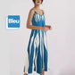 👗Robe Imprimée à Col en V et à Bretelles Spaghetti pour Femmes