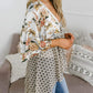 🌸Soldes de printemps : 49 % de réduction🌸Cardigans pour femme à fleurs, à manches volantées et à nouer, style bohème fluide et ample