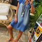 👑 Le must-have de la saison ! ❤️ Robe jean femme à col V et manches courtes