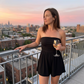 Robe tube sans bretelles pour femme, combishort d'été à volants pour la plage