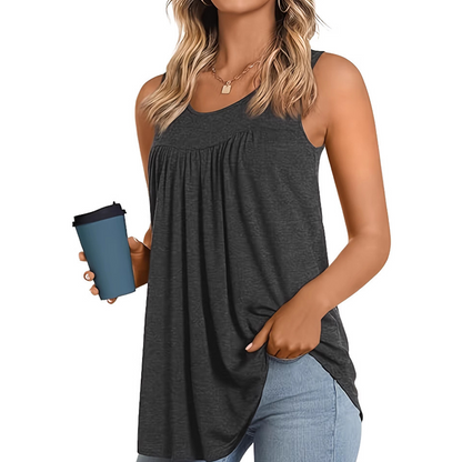 👚 50 % DE RÉDUCTION POUR UNE DURÉE LIMITÉE ! 💥 Haut sans manches coupe ample pour femme – Encolure dégagée, style décontracté et aéré ✨