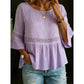 ⏳ Dernière heure – -50% se termine ! Blouse à volants et à basques pour femme
