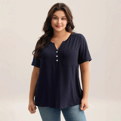 🥳SOLDES 2026🥳💞Plus de 50 000 exemplaires vendus !⚡T-shirt décontracté à manches courtes pour femme, grande taille