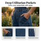 Combinaison d'été ample en jean pour femme, avec poches