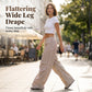 Pantalon large à rayures pour femme