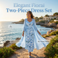 Ensemble élégant à deux pièces pour femme, à motif floral