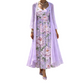 Ensemble élégant à deux pièces pour femme, à motif floral