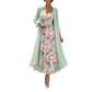 Ensemble élégant à deux pièces pour femme, à motif floral