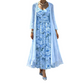 Ensemble élégant à deux pièces pour femme, à motif floral