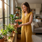 Combinaison d'été sans manches à boutons pour femme