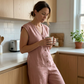 Combinaison d'été sans manches à boutons pour femme
