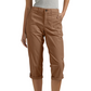 Pantalon capri uni pour femme – Pantalon léger en mélange haut de gamme
