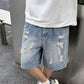 🔥Nouveautés et best-sellers – Shorts en jean déchirés et vieillis pour homme
