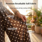 Pantalon décontracté à larges jambes à pois pour femme
