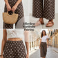 Pantalon décontracté à larges jambes à pois pour femme