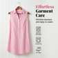 Robe chemise rayée sans manches pour femmes col en V