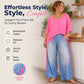 Haut ample et pantalon à imprimé léopard pour femme