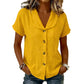 Chemise femme à manches courtes en coton et lin