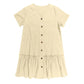 Robe à nouer pour femme, robe d'été ample en coton et lin, avec ourlet à volants, robe décontractée à manches courtes
