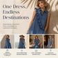 Robe d'été sans manches pour femme, avec volants sur le devant