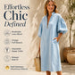 🔥Nouveaux produits désormais disponibles – Robe pour femme avec demi-fermeture éclair, col montant et manches bouffantes