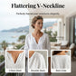🎉NOUVEAUTÉ – OFFRE À DURÉE LIMITÉE 💞Robe tissée pour femme à col en V et ourlet à volants