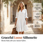🎉NOUVEAUTÉ – OFFRE À DURÉE LIMITÉE 💞Robe tissée pour femme à col en V et ourlet à volants