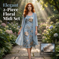 Robe midi à motifs floraux pour femme
