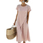 👗 Robe élégante pour femme à encolure ronde – couleur unie, polyvalente et intemporelle – parfaite au quotidien, au bureau et pour les occasions spéciales | Livraison gratuite