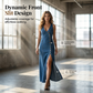 ⌛Offre à durée limitée – Robe longue en jean sans manches, col en V et boutonnée sur le devant