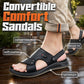 👡 50 % DE RÉDUCTION ! ✨ Sandales en cuir pour homme 2 en 1 – Polyvalentes pour l'extérieur et la plage – Cuir véritable, semelle flexible et confort optimal – Parfaites pour les journées chaudes et un look décontracté ☀️🌊