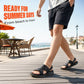 👡 50 % DE RÉDUCTION ! ✨ Sandales en cuir pour homme 2 en 1 – Polyvalentes pour l'extérieur et la plage – Cuir véritable, semelle flexible et confort optimal – Parfaites pour les journées chaudes et un look décontracté ☀️🌊