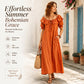 Robe longue à volants bohème pour femme