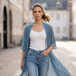 Robe de plage ample pour femme, de couleur unie, avec encolure carrée et nœud papillon