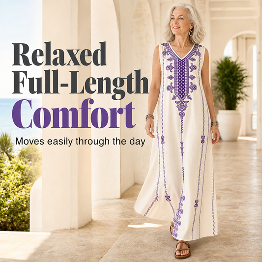 Robe fluide à encolure en V flatteuse