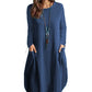 Robe de poche décontractée ample en coton et lin pour femmes✨10% de réduction sur 2 pièces & Livraison Gratuite✨