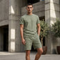 👕🩳🌿 OFFRE LIMITÉE 50% DE RÉDUCTION! Ensemble T-Shirt & Short Léger et Décontracté pour Homme – Mélange de Coton Doux, Tissu Respirant, Coupe Relax – Idéal pour le Quotidien, la Détente ou les Sorties du Week-end 🏡