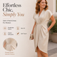 Robe élégante pour femme, à encolure en V et à volants