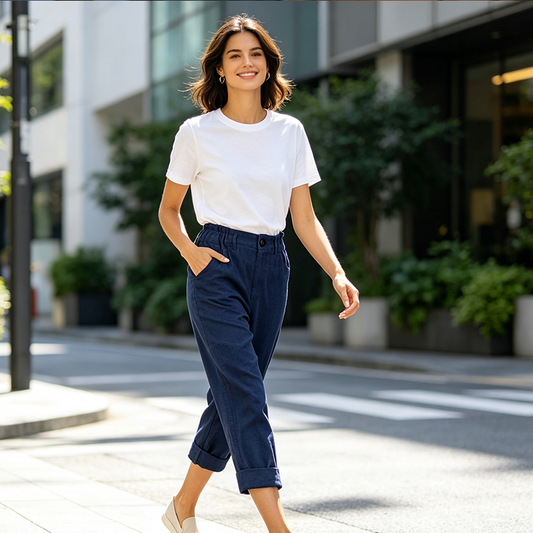 🔥-54%👖 Pantalon Femme Décontracté – Taille Haute Poches Confort Coupe Ample🤍  pour le quotidien